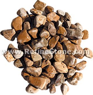 Wooden yellow tumbled pebblestone