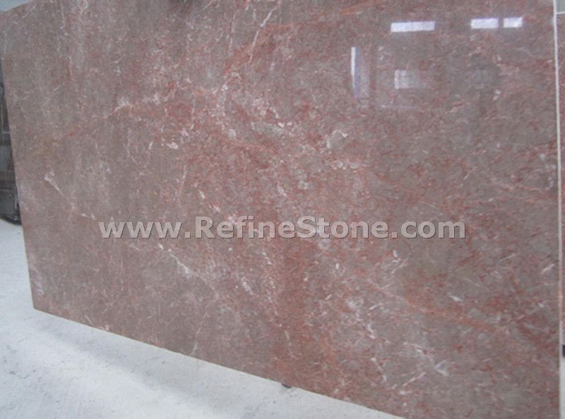 orange red marble slab