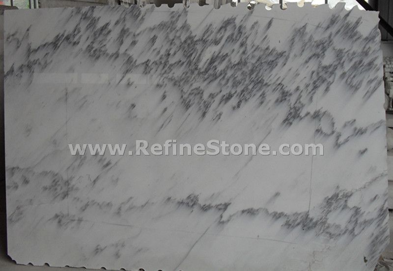 white and green flower white marble slab