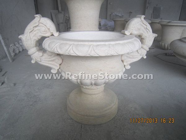 Stone planter pots