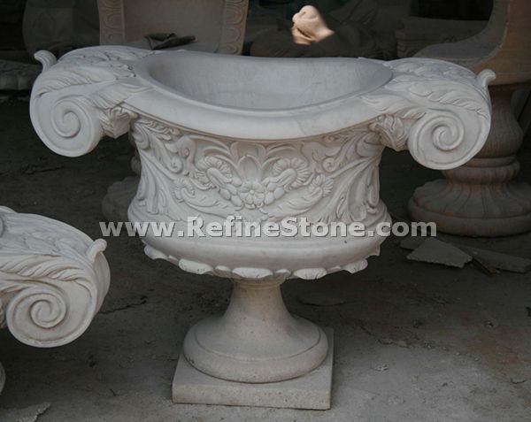 Stone flower pot