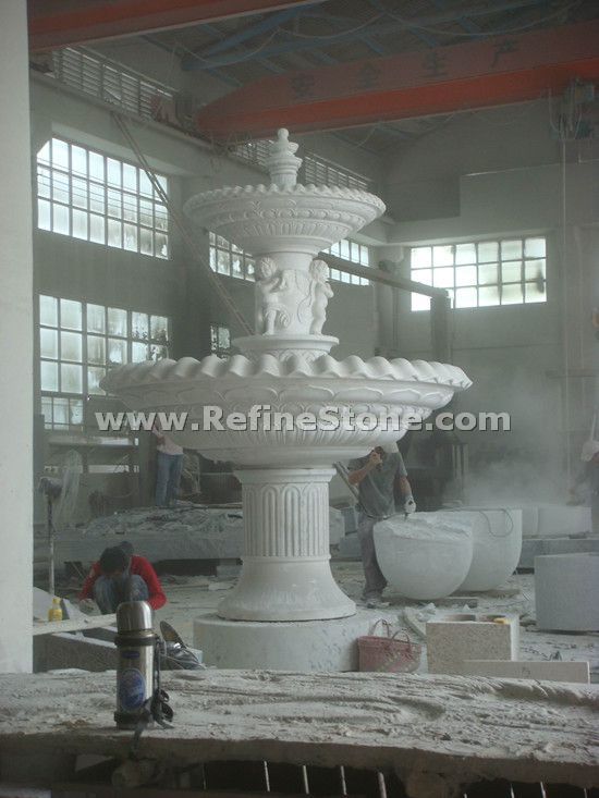 Baby sculpture marble water fountain