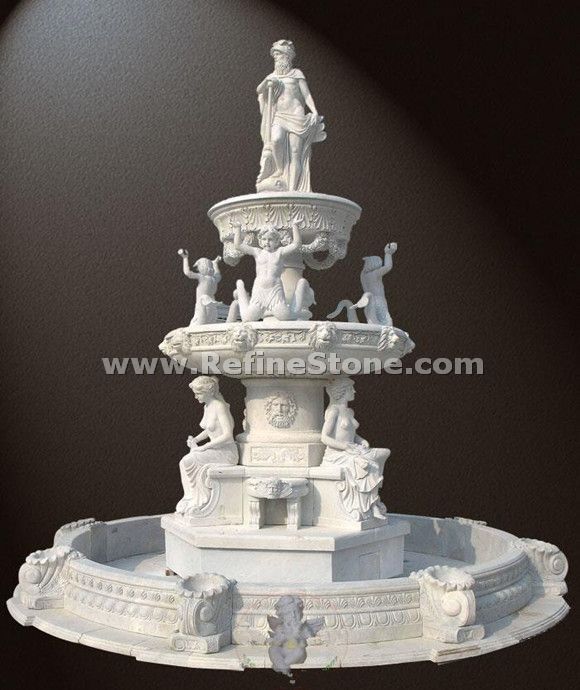 carved human water fountain