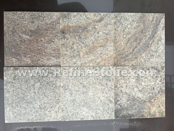 mixed color green quartzite