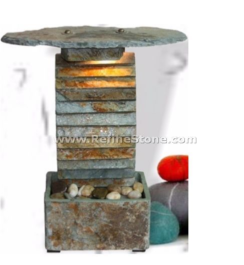 slate rounds indoor home fountain