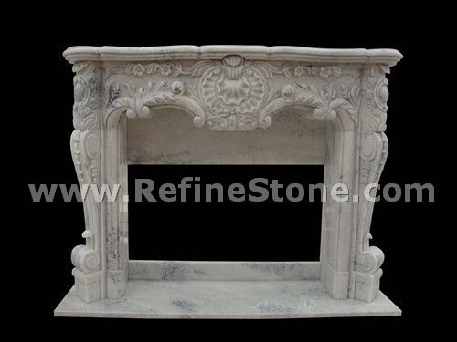 Western white fireplace design
