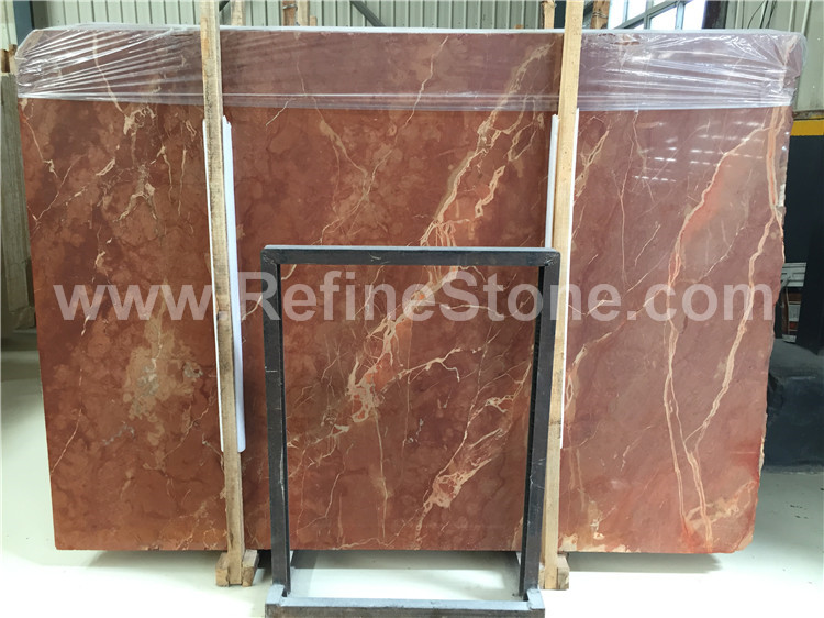 Rosso Alicante marble slab