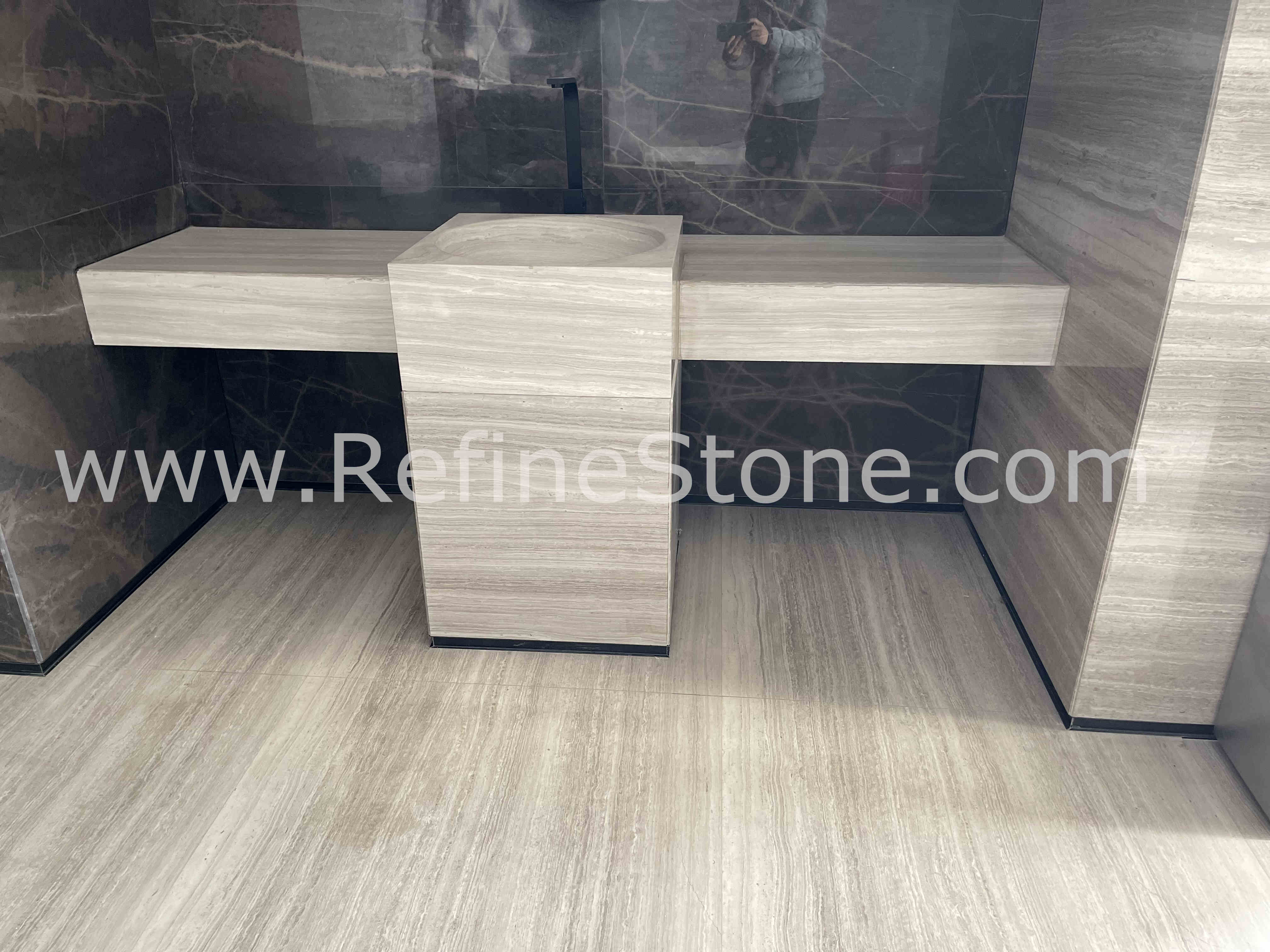 white wooden marble Countertop sink