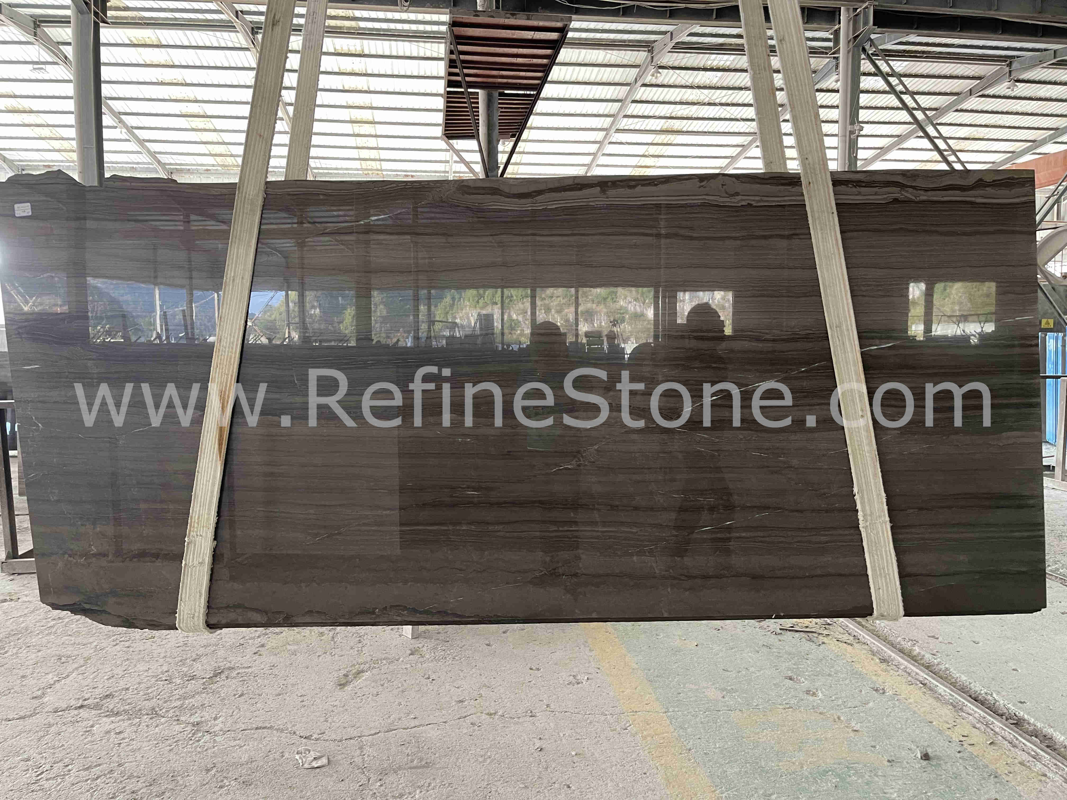 Coffee wooden marble slab